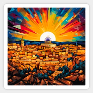 Pop-Art Ancient City of Jerusalem Sticker